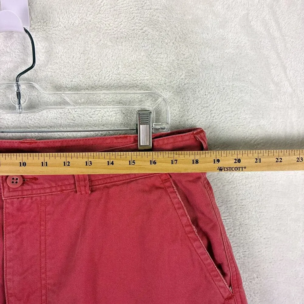 VTG Polo Ralph Lauren Cargo Shorts Mens 36 Coral Pink Twill Baggy Preppy Y2K